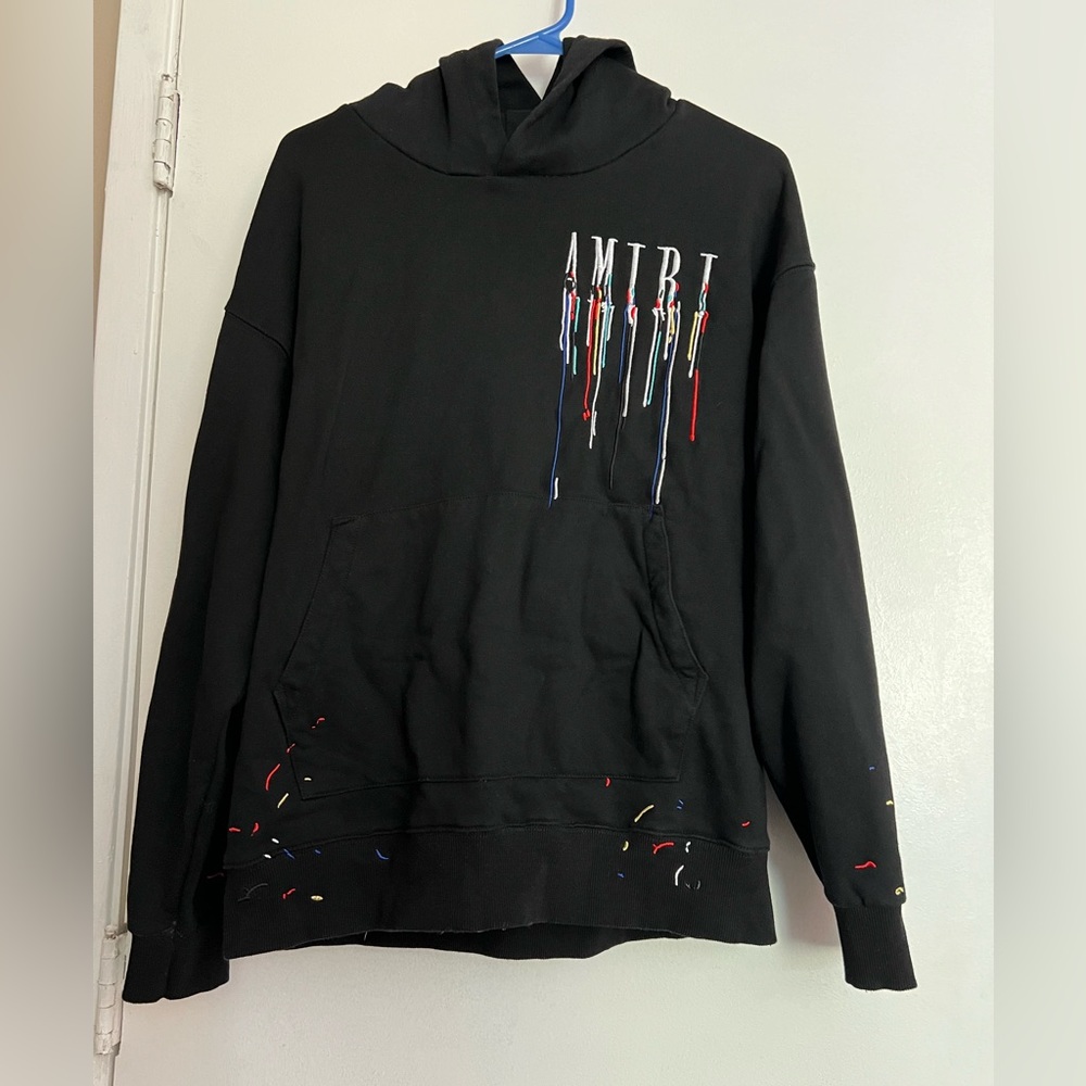AMIRI Embroidered Paint Drip Core Logo Hoodie